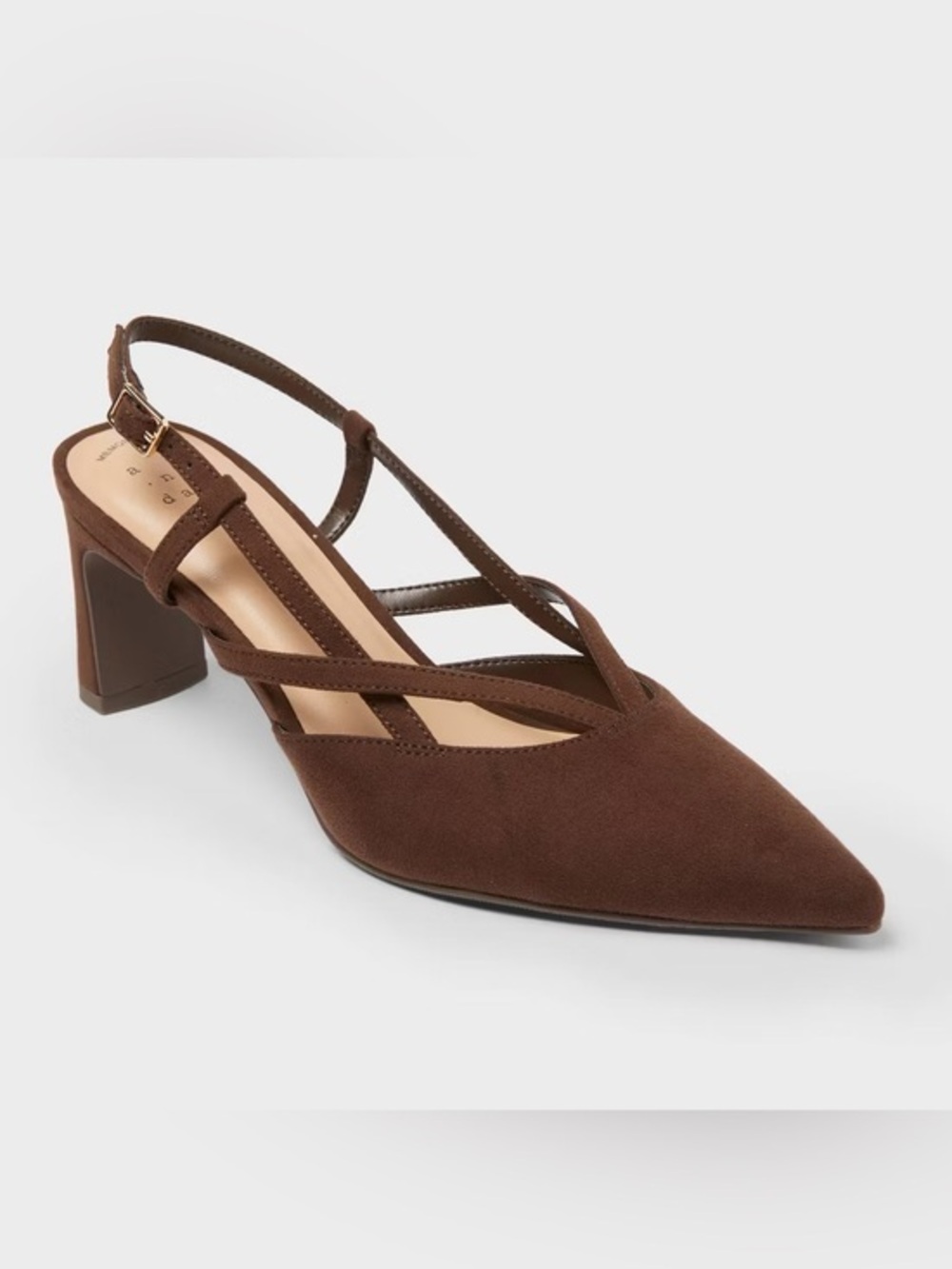 NWT A New Day Women's Veera Brown Pointed Toe Slingback Heels Women’s size 6